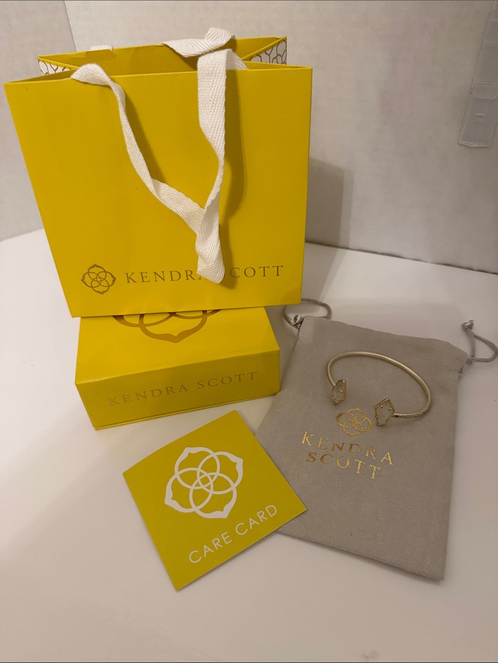 Kendra Scott Lilith Gold Open Cuff Bracelet with White Stones